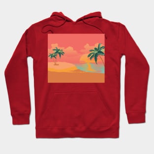 Island with palm trees Hoodie